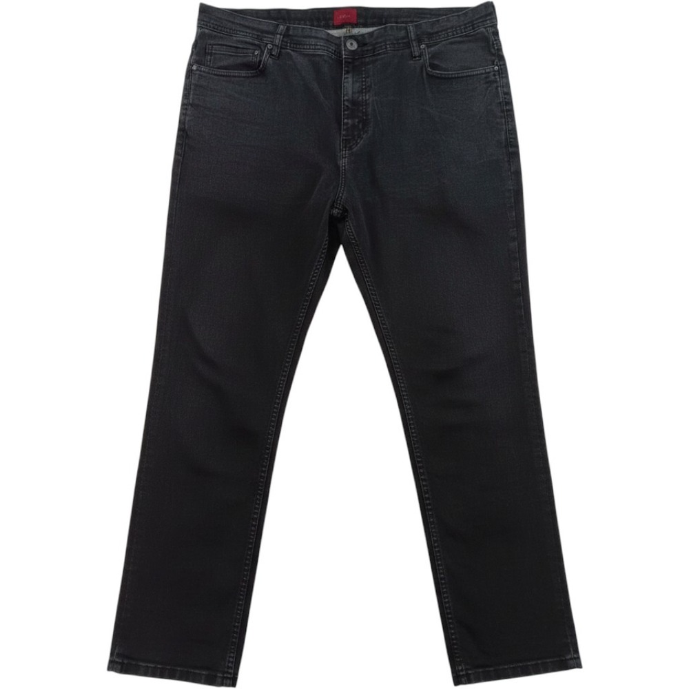 Truth Substance Common Sense Mens 44x32 Black Straight Leg Stretch Jeans BUXC7BL